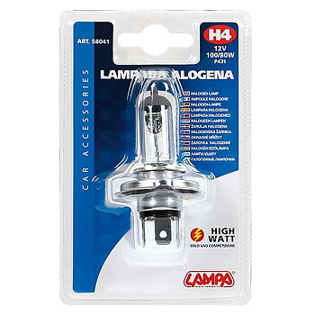 12V HALOGEN LAMP - (H4) - 100/80W - P43T - 1 PCS - D/BLISTER