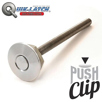 PUSH CLIP FASTENER M8X100MM SILVER (NOT A PAIR)