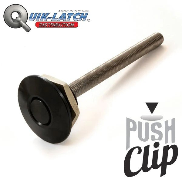 PUSH CLIP FASTENER M8X100MM BLACK (NOT A PAIR)