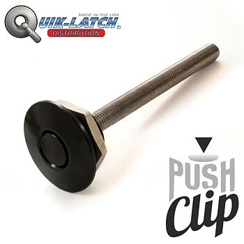 PUSH CLIP FASTENER M8X100MM BLACK (NOT A PAIR)