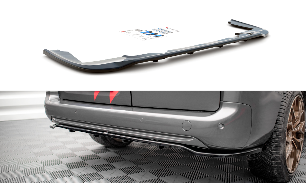 Central Rear Splitter (Vertical Bars) Peugeot Partner Long Mk3