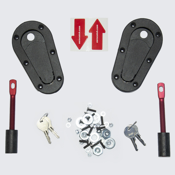 ATTACHES CAPOT AEROCATCH®120 NOIRES  - VERROUILLABLES À CLÉ - 4