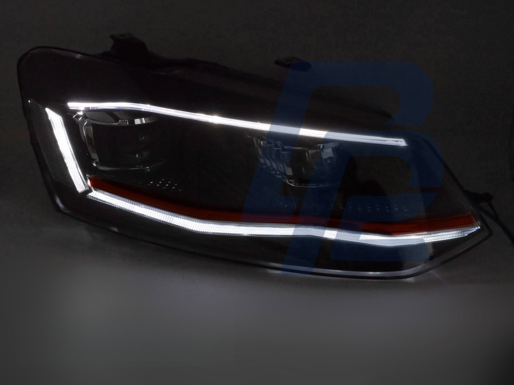 Headlights Full LED Red DRL Sequential for VW Polo 6R 2009–2017 - 2