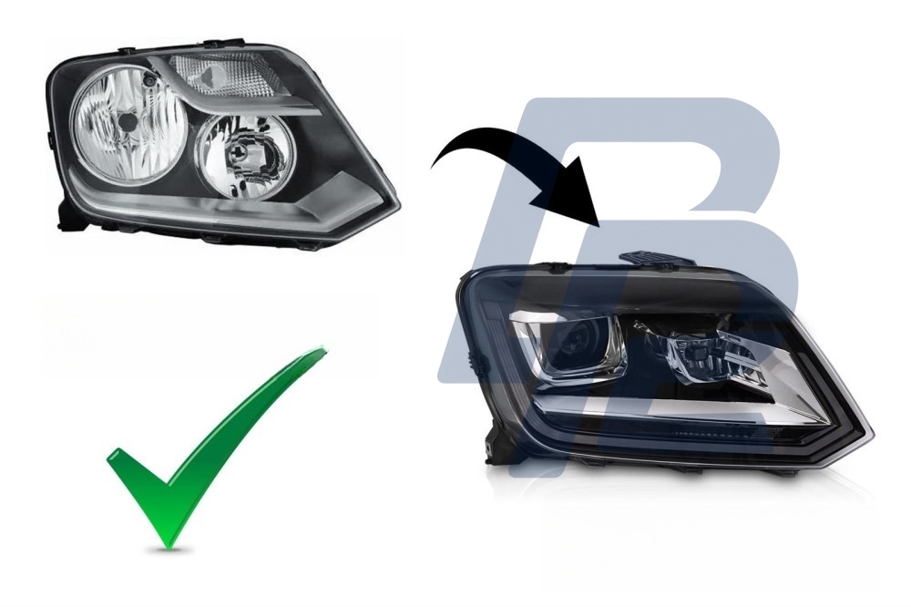 Headlights LED DRL for VW Amarok 2009–2016 - 4