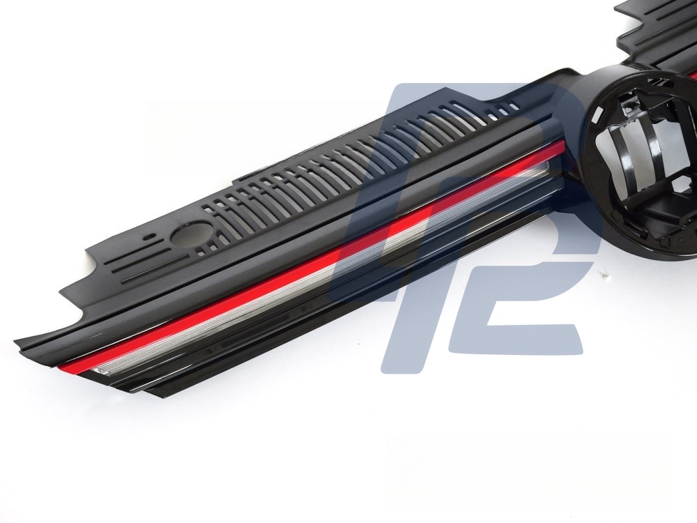 Grille with LED Sport Gloss Black with Red Line for VW Golf VIII 2019–2024 - 4