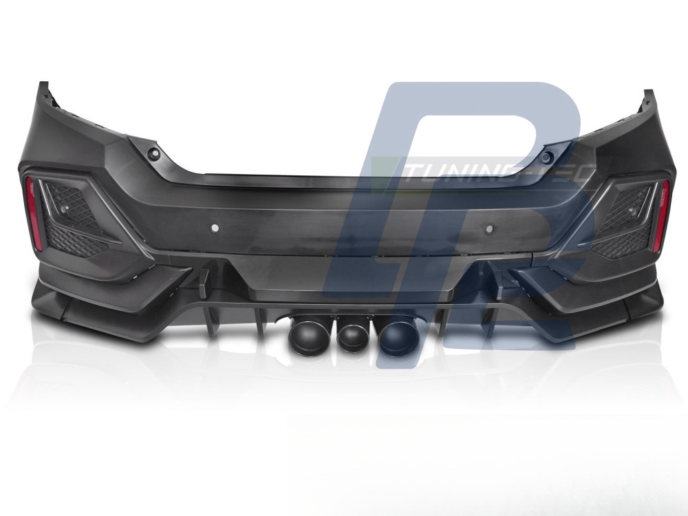 Sport Rear Bumper for Honda Civic X Saloon 4D 2016–2021 - 4