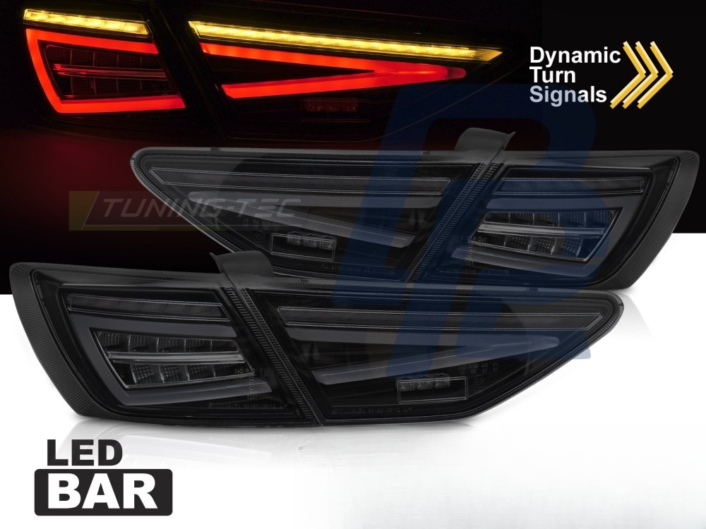 LED Tail Lights Black/Smoked for Seat Leon III 5F 2012–2020 Hb OEM LED - 4