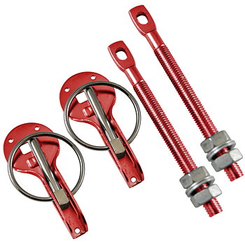 DAKAR ALUMINIUM RED HOOD FASTENERS (1X PAIR)