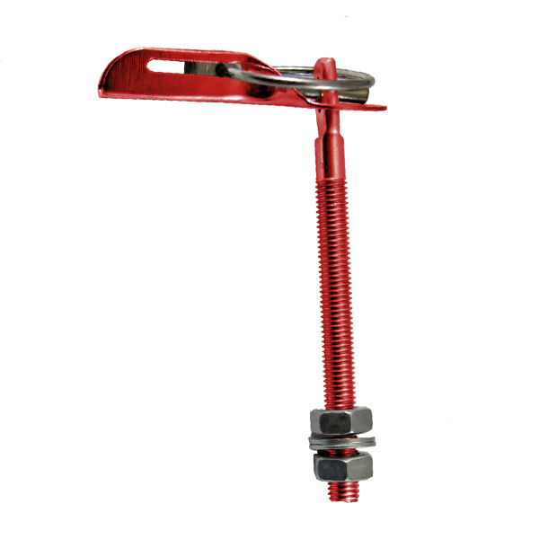 DAKAR ALUMINIUM RED HOOD FASTENERS (1X PAIR)