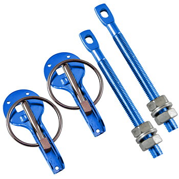 DAKAR ALUMINIUM BLUE HOOD FASTENERS (1X PAIR)