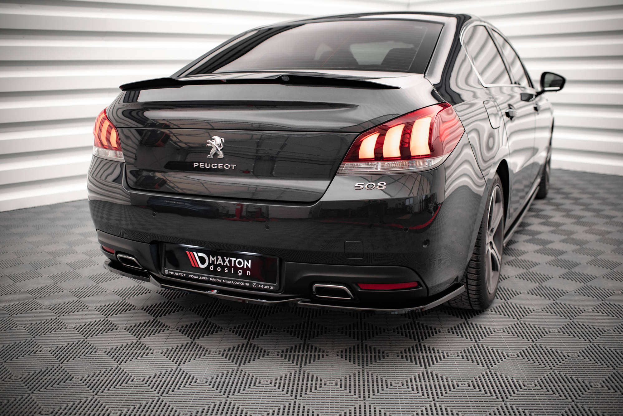 Central Rear Splitter Peugeot 508 GT MK1 Facelift (2014-2018) - 4
