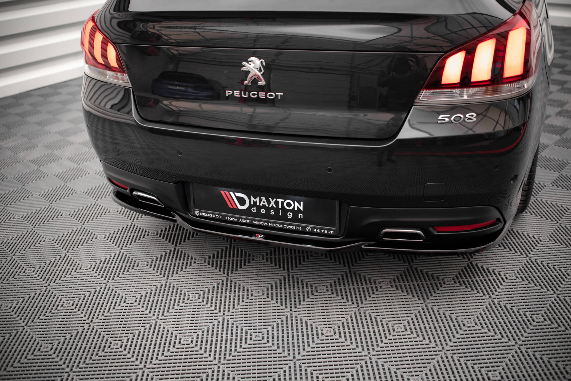 Central Rear Splitter Peugeot 508 GT MK1 Facelift (2014-2018) - 2