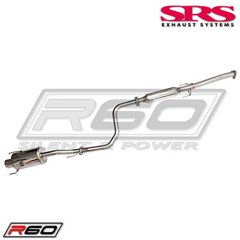 HONDA CRX DELSOL 92-97 SRS R60 CATBACK SYSTEM TÃŒV