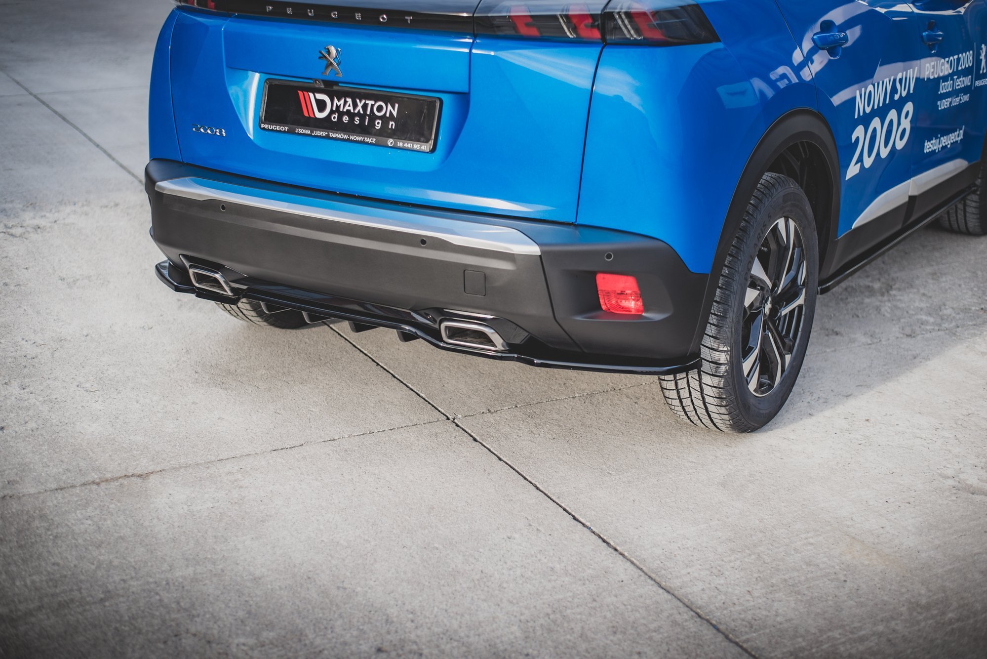 Central Rear Splitter (Vertical Bars) Peugeot 2008 Mk2 - 7