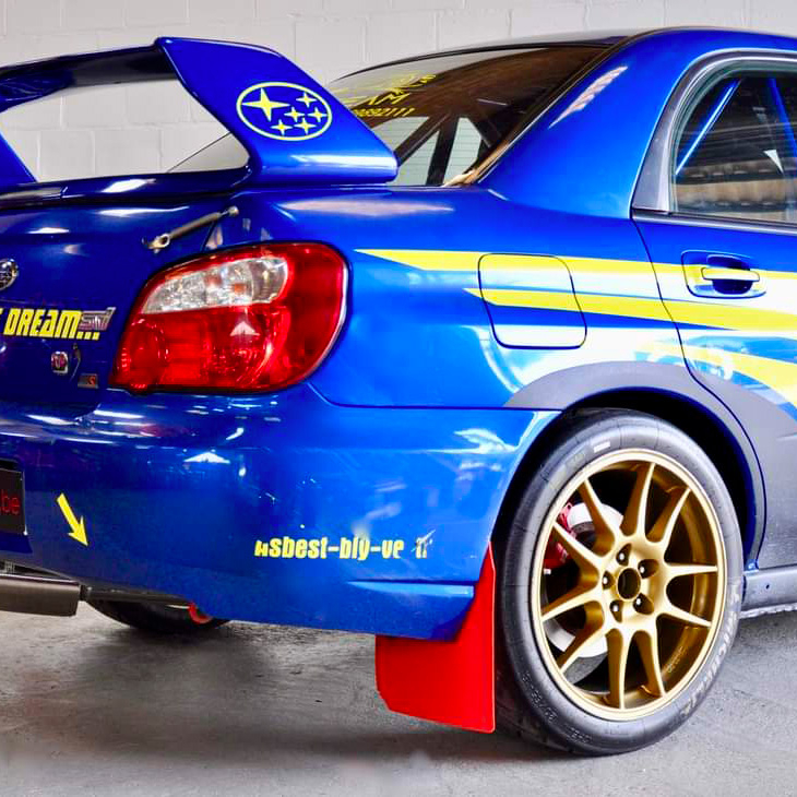 RED 2MM RALLY MUD FLAPS (BY PAIR) - 6