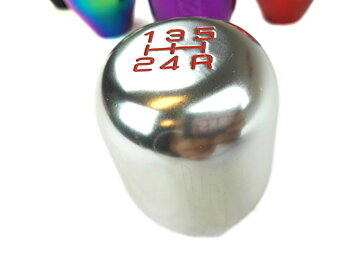 UNIVERSAL (HONDA) 5-SPEED M10X1.5 SHIFT KNOB SILVER [SIX]