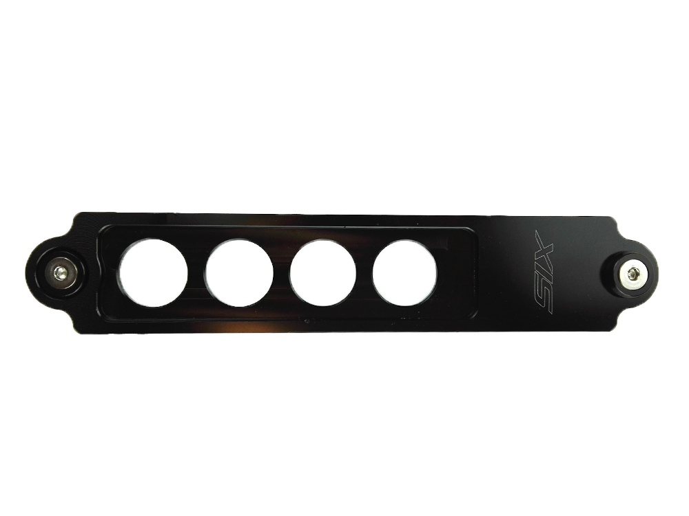 UNIVERSAL BILLET BATTERY TIE DOWN LONG 22CM BLACK [SIX]