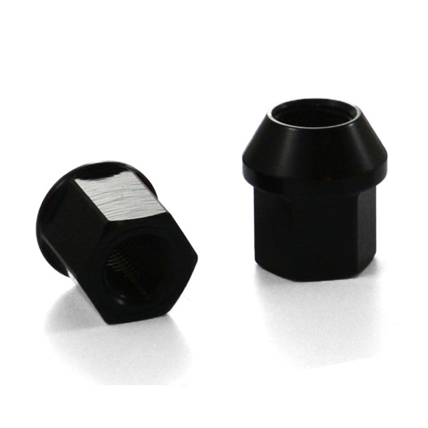 BLACK ANODISED ALUMINIUM CONICAL NUT 60° T19MM 12 X 150