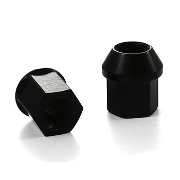 BLACK ANODISED ALUMINIUM CONICAL NUT 60° T19MM 14 X 150