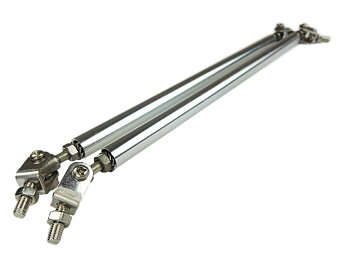 FRONT SPLITTER/DIFFUSER STABILIZER RODS 20CM SILVER [SIX]