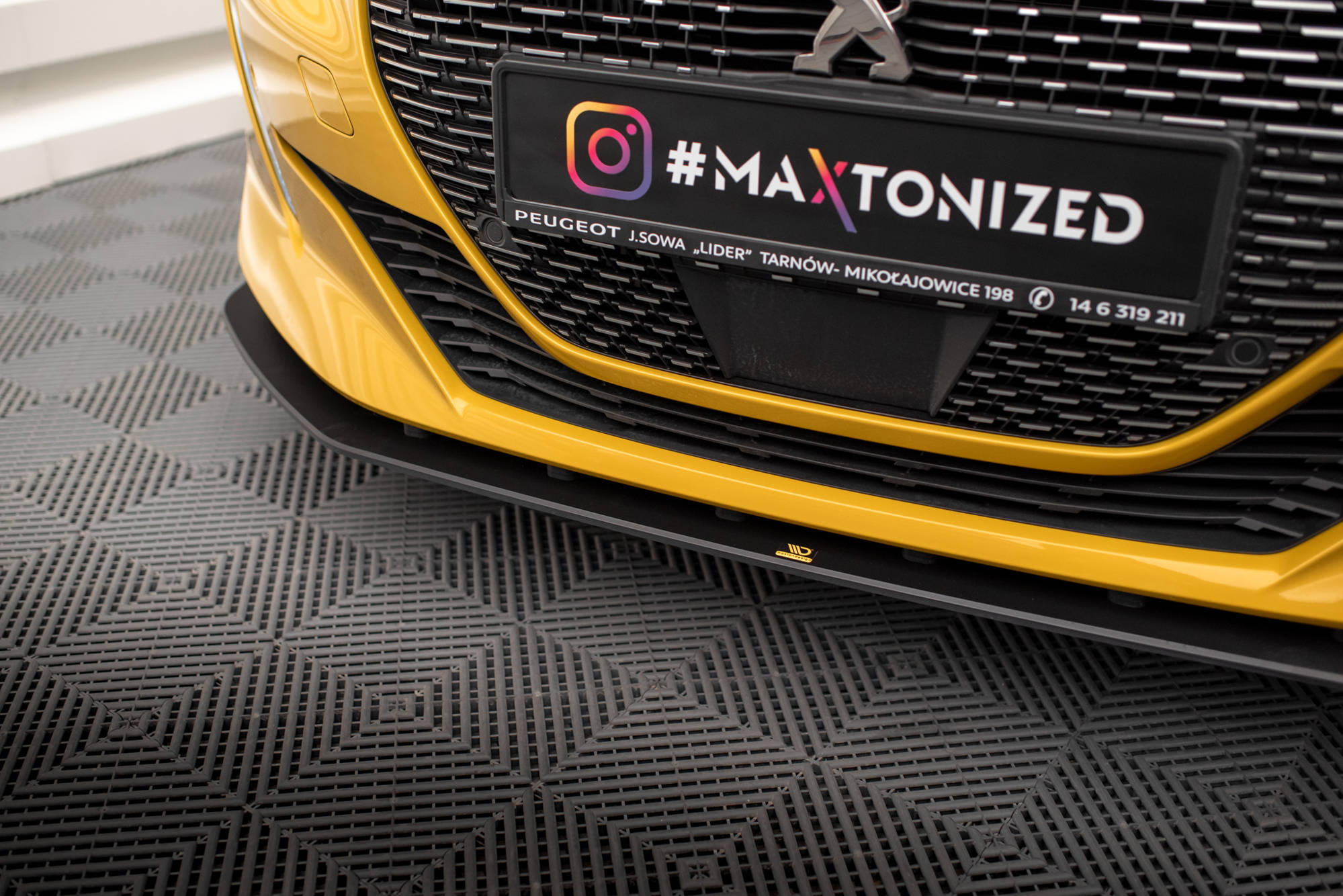 STREET PRO FRONT SPLITTER SUITABLE FOR PEUGEOT 208 GT MK2 – MAXTON DESIGN