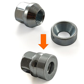 FLAT ADAPTER FOR CONICAL NUT