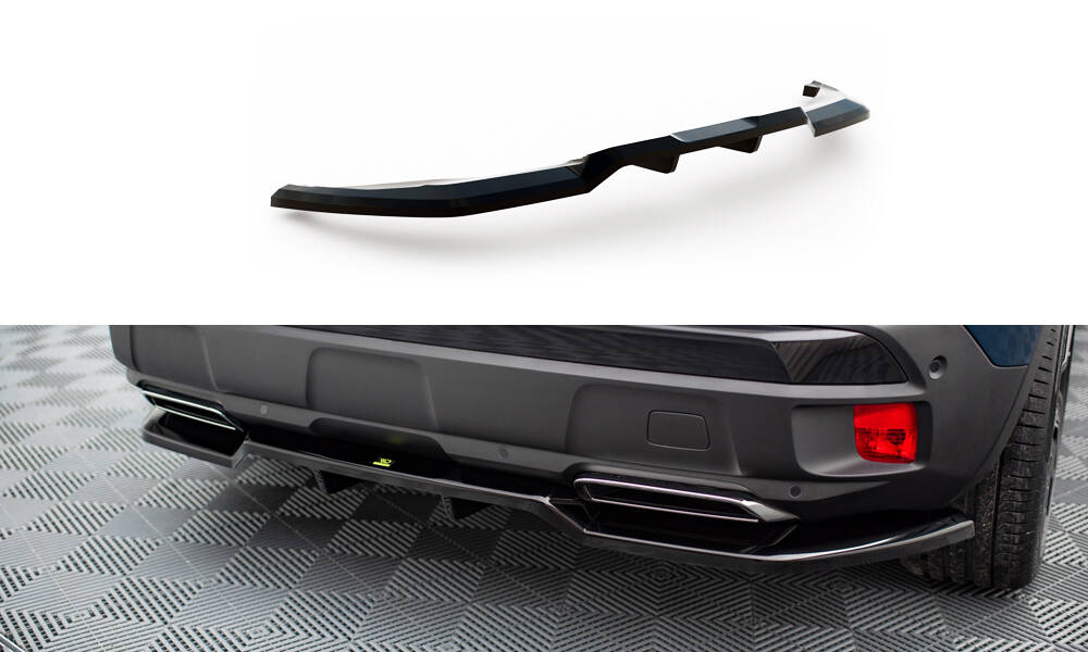 Central Rear Splitter (Vertical Bars) Peugeot 3008 GT-Line Mk2 Facelift