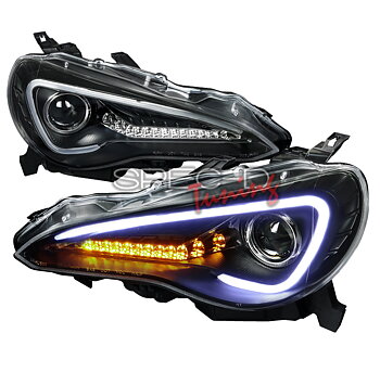 TOYOTA GT86 TUBE LED HEADLIGHTS BLACK HOUSING [SD]