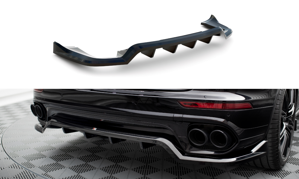 Central Rear Splitter (Vertical Bars) Porsche Cayenne Mk2 Facelift