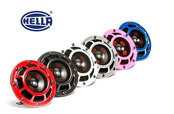 HELLA SUPERTONE HORN KIT PINK 118DB SET OF 2 INCL RELAY