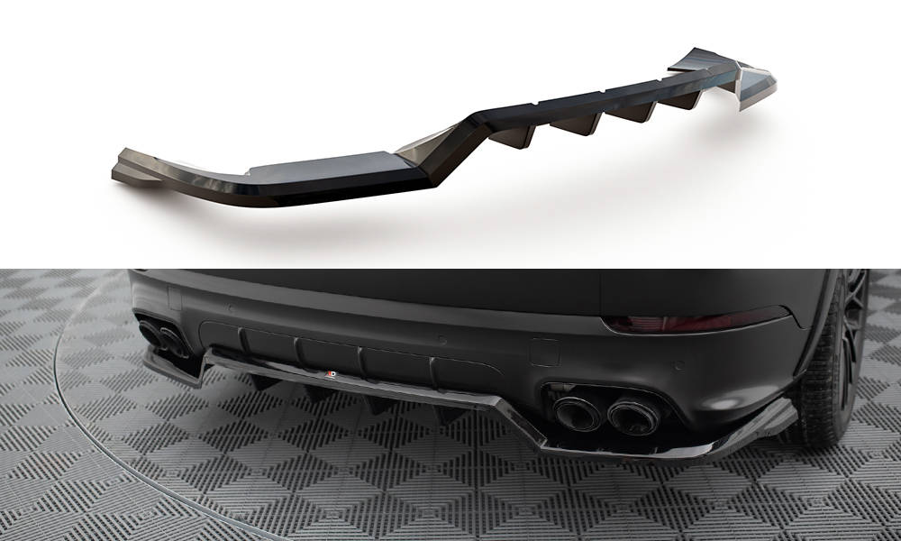 Central Rear Splitter (Vertical Bars) Porsche Cayenne Sport Design Mk3