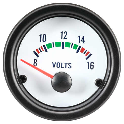 DFI WHITELINE UNIVERSAL METER GAUGE 52MM - VOLT (8-16V)