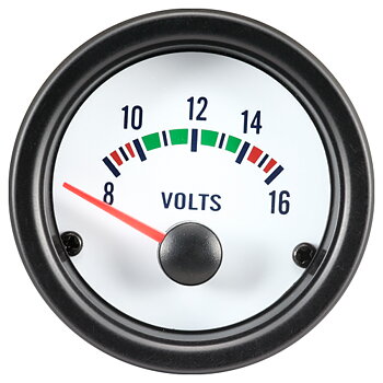 DFI WHITELINE UNIVERSAL METER GAUGE 52MM - VOLT (8-16V)