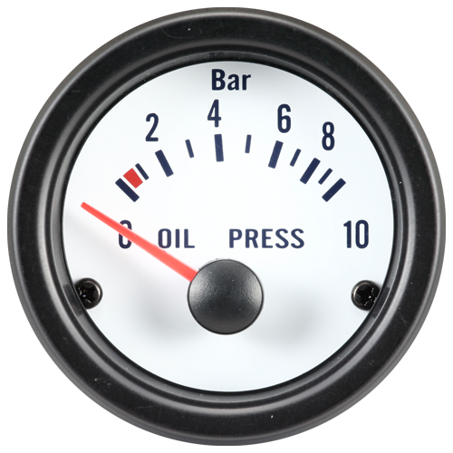DFI WHITELINE UNIVERSAL METER GAUGE 52MM- OIL PRESSURE (BAR)
