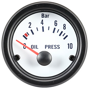 DFI WHITELINE UNIVERSAL METER GAUGE 52MM- OIL PRESSURE (BAR)