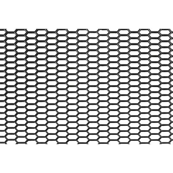 ORIGINAL-LOOK, PP VENTILATION GRILL - HEXAGON 8X18 MM - 120X40 CM - BLACK