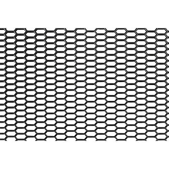 ORIGINAL-LOOK, PP VENTILATION GRILL - HEXAGON 8X18 MM - 120X40 CM - BLACK