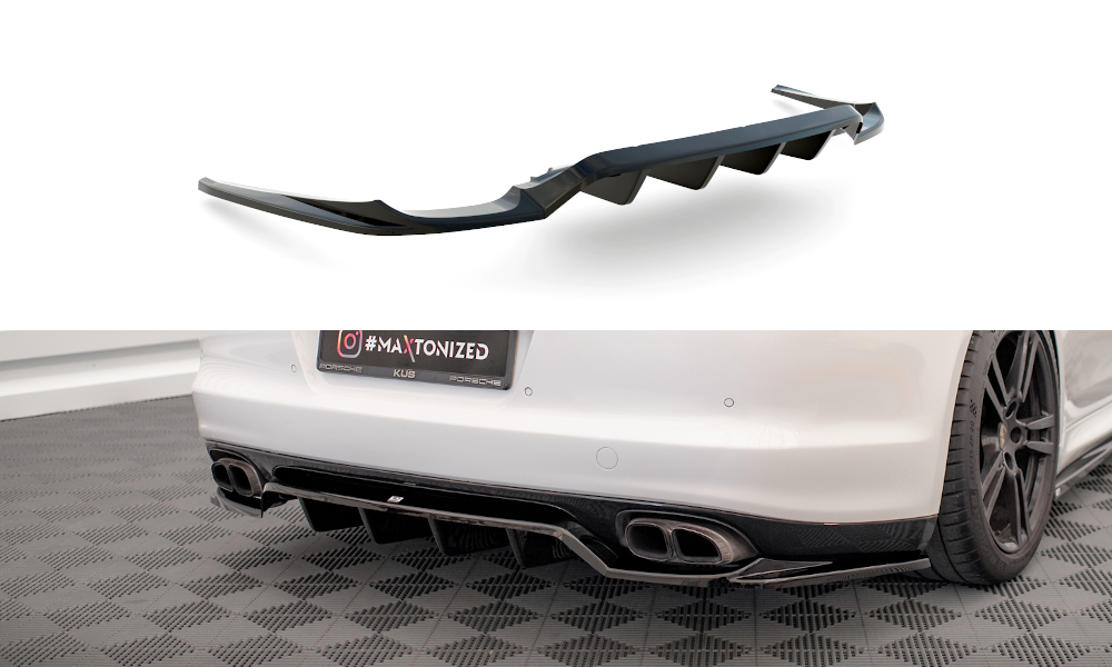 Central Rear Splitter (Vertical Bars) Porsche Panamera Turbo 970