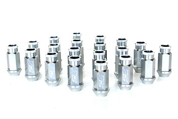 SIX LIGHTWEIGHT ALU 7075 LUG NUTS 50MM 12X1.50 SILVER V2 20X