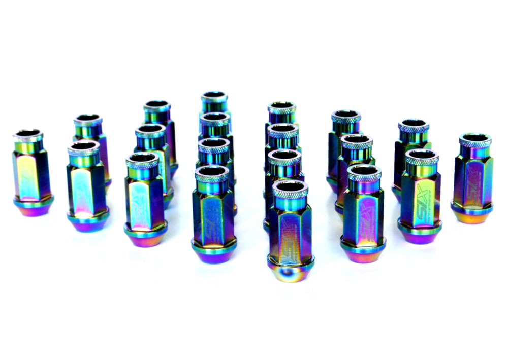 SIX LIGHTWEIGHT ALU7075 LUG NUTS 50MM 12X1.25 NEO CHROME V2 - 2