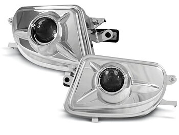 FOGLIGHTS MERCEDES W210 06.99-03.02 / CLK / SLK LENS CHROME