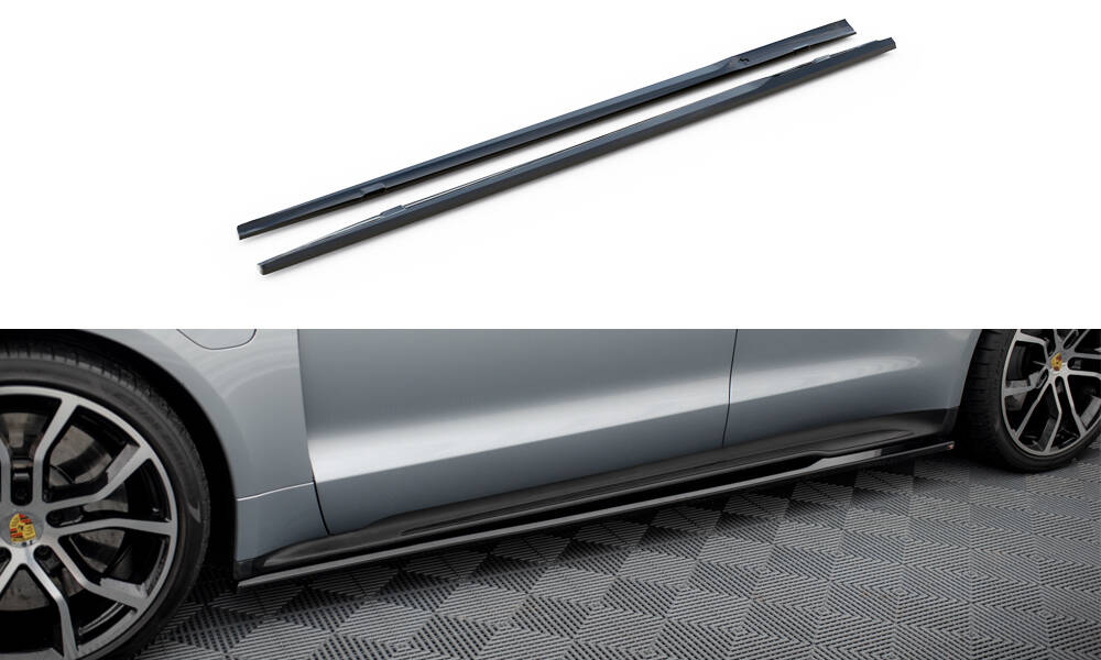Side Skirts Diffusers Porsche Taycan Sport Design / Taycan 4 Sport Design / Taycan 4S Sport Design / Taycan GTS Sport Design Mk1