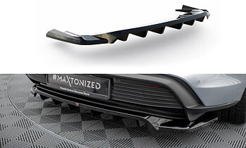 Central Rear Splitter (Vertical Bars) Porsche Taycan / Taycan 4 / Taycan 4S / Taycan GTS Mk1
