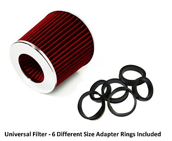 UNIVERSAL SIX-PERFORMANCE AIR FILTER 6 SIZES (60-75MM)