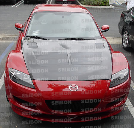 MAZDA RX8 04-06 SEIBON TSII CARBON HOOD - 2