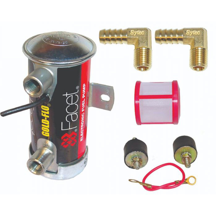 FACET RED TOP CYLINDRICAL FUEL PUMP KIT (8MM TAILS)