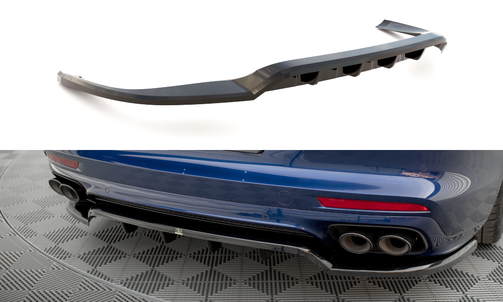 Central Rear Splitter (Vertical Bars) Porsche Panamera E-Hybrid 971 Facelift