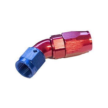 45° FEMALE PIN DASH 6 JIC  9/16X18 ALU