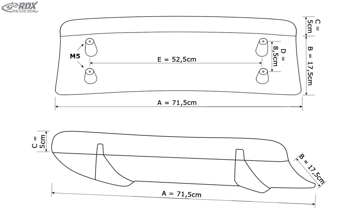 REAR DIFFUSOR U-DIFF XL (WIDE VERSION) UNIVERSAL - 3
