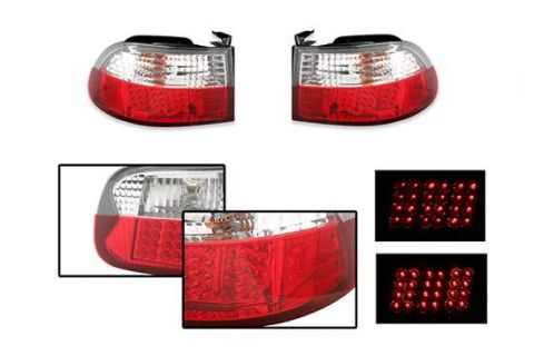 HONDA CIVIC 92-95 3D LXS-TAILLIGHTS RED/CLEAR LED